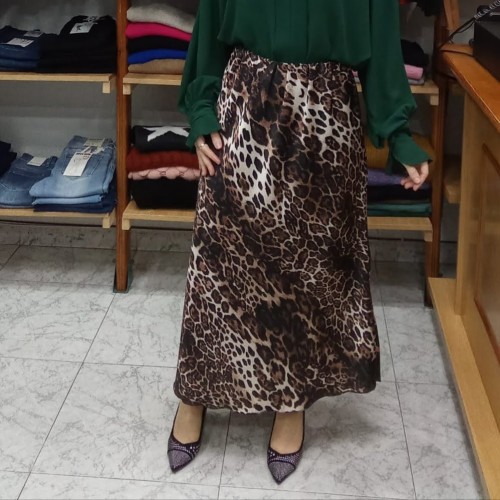 Bossa Nova Moda - Falda Elsa Leopardo